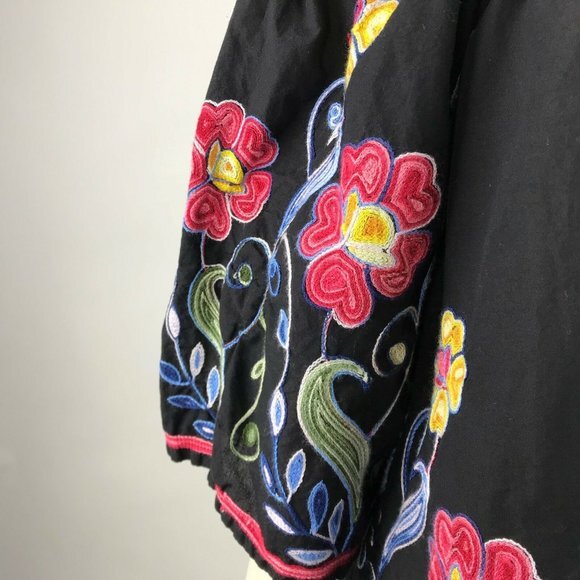 Radzoli Black Floral Embellished‎ Top Off Shoulder - Picture 6 of 8